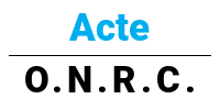 Acte ONRC